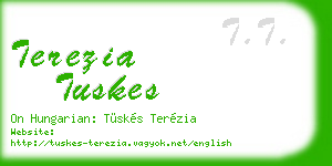 terezia tuskes business card
