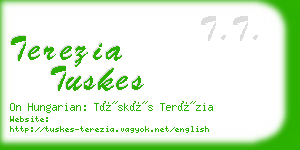 terezia tuskes business card